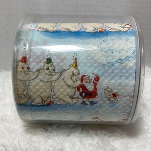 Kurt S Adler Designer Toilet Paper Christmas Santa Polar Bears Made in Germany
